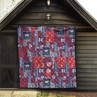 Red Samoa Manuia Le Kerisimasi Quilt Pacific Patchwork Xmas Vibes LT9 - Polynesian Pride