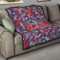 Red Samoa Manuia Le Kerisimasi Quilt Pacific Patchwork Xmas Vibes LT9 - Polynesian Pride