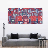 Red Samoa Manuia Le Kerisimasi Tapestry Pacific Patchwork Xmas Vibes LT9 - Polynesian Pride