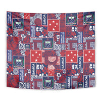 Red Samoa Manuia Le Kerisimasi Tapestry Pacific Patchwork Xmas Vibes LT9 - Polynesian Pride