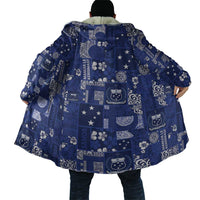 Blue Samoa Manuia Le Kerisimasi Cloak Pacific Patchwork Xmas Vibes - Polynesian Pride