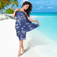Blue Samoa Manuia Le Kerisimasi Sarong Pacific Patchwork Xmas Vibes LT9 - Polynesian Pride