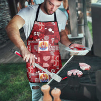 Tahiti Oaoa I Teie Noera Apron Pacific Patchwork Xmas Vibes - Polynesian Pride