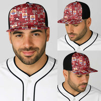 Tahiti Oaoa I Teie Noera Baseball Net Cap Pacific Patchwork Xmas Vibes - Polynesian Pride