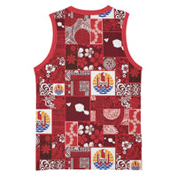 Tahiti Oaoa I Teie Noera Basketball Jersey Pacific Patchwork Xmas Vibes - Polynesian Pride