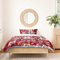 Tahiti Oaoa I Teie Noera Bedding Set Pacific Patchwork Xmas Vibes - Polynesian Pride
