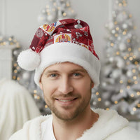 Tahiti Oaoa I Teie Noera Christmas Santa Hat Pacific Patchwork Xmas Vibes - Polynesian Pride