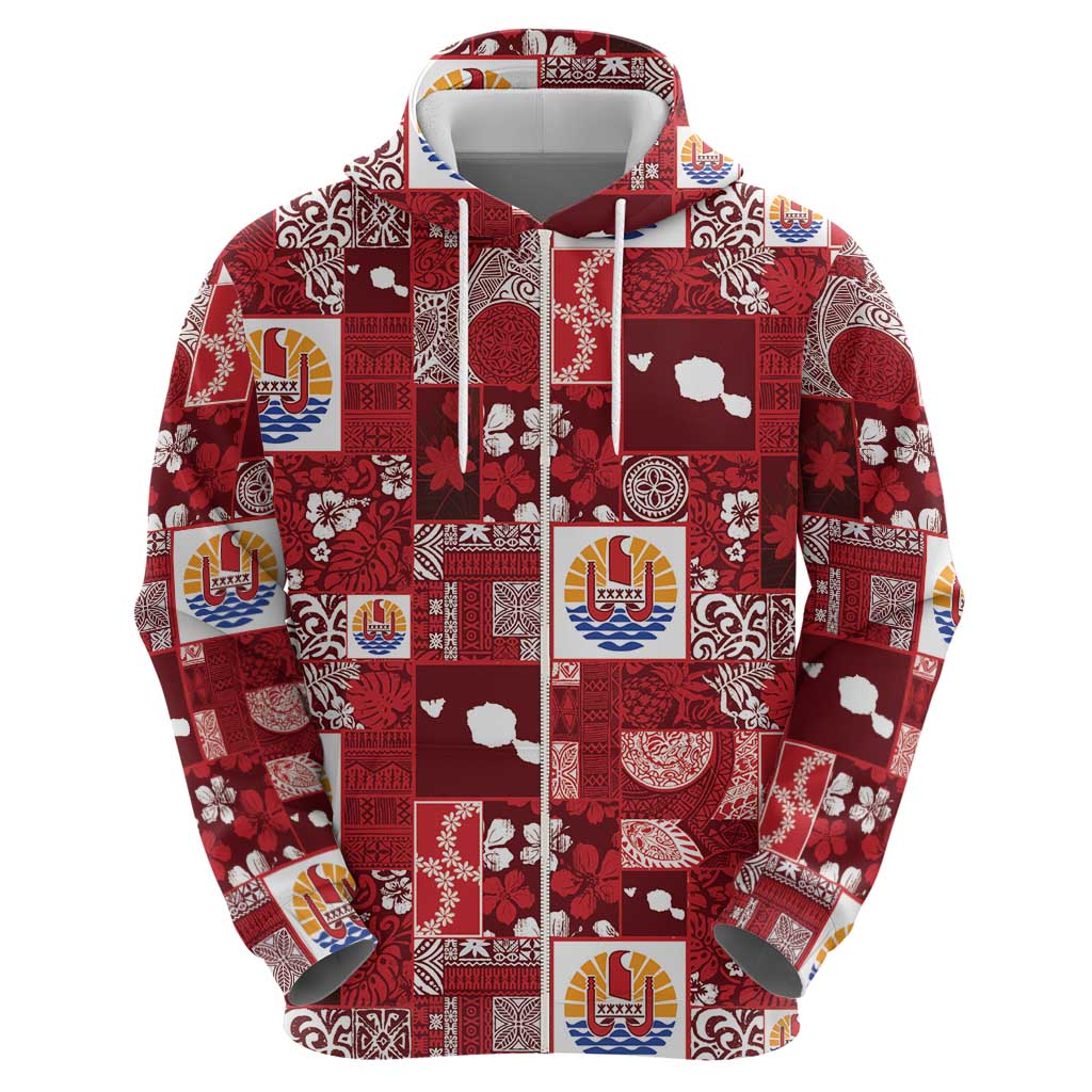 Tahiti Oaoa I Teie Noera Hoodie Pacific Patchwork Xmas Vibes - Polynesian Pride