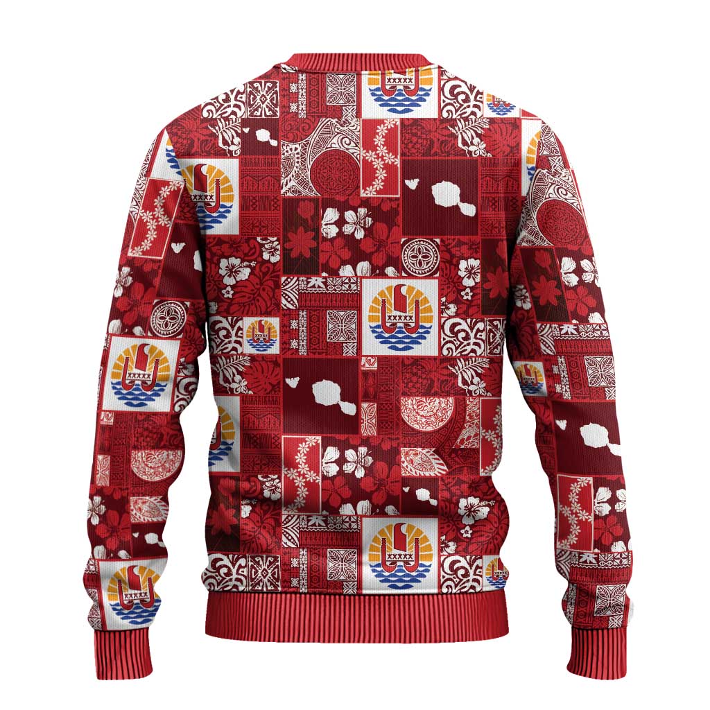 Tahiti Oaoa I Teie Noera Ugly Christmas Sweater Pacific Patchwork Xmas Vibes - Polynesian Pride