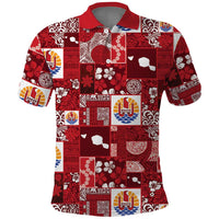 Tahiti Oaoa I Teie Noera Polo Shirt Pacific Patchwork Xmas Vibes - Polynesian Pride