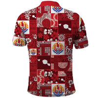 Tahiti Oaoa I Teie Noera Polo Shirt Pacific Patchwork Xmas Vibes - Polynesian Pride