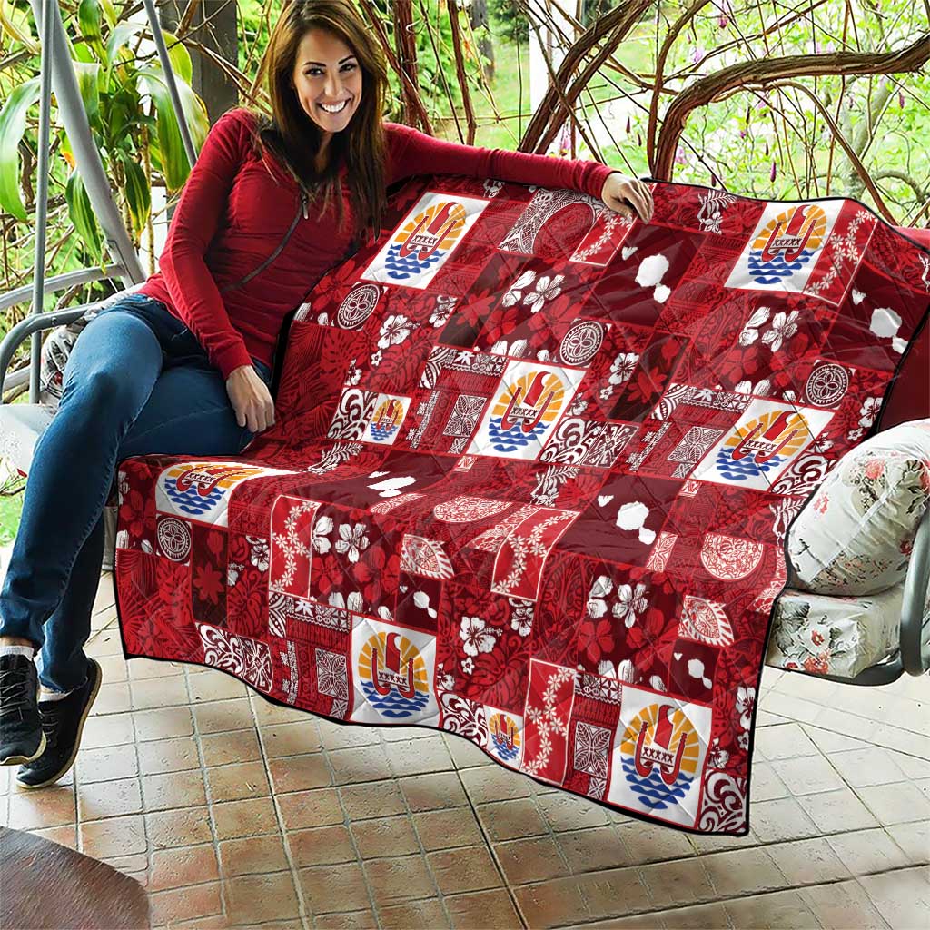Tahiti Oaoa I Teie Noera Quilt Pacific Patchwork Xmas Vibes - Polynesian Pride