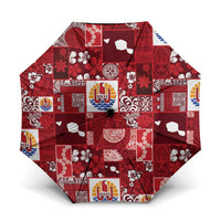 Tahiti Oaoa I Teie Noera Umbrella Pacific Patchwork Xmas Vibes - Polynesian Pride