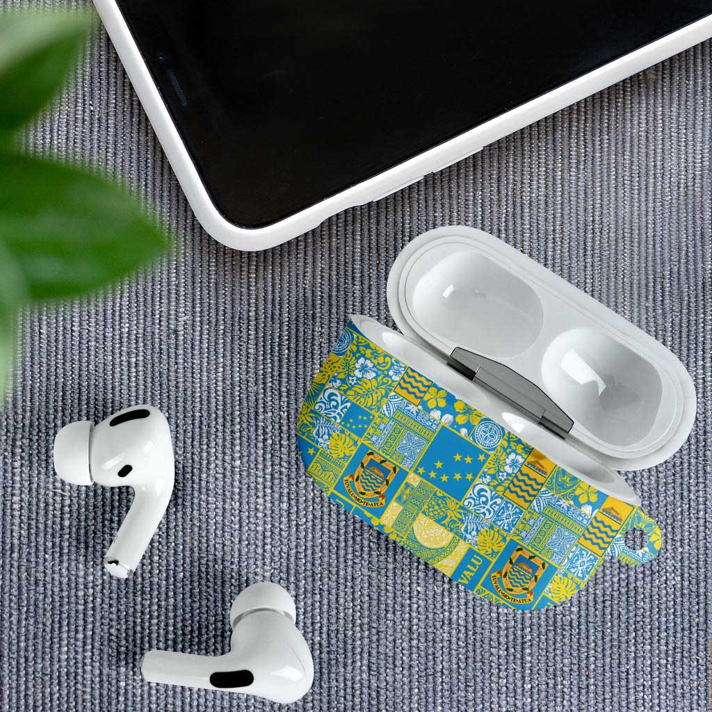 Tuvalu Manuia te Kilisimasi AirPods Case Pacific Patchwork Xmas Vibes - Polynesian Pride