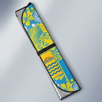 Tuvalu Manuia te Kilisimasi Auto Sun Shade Pacific Patchwork Xmas Vibes - Polynesian Pride