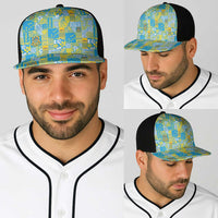 Tuvalu Manuia te Kilisimasi Baseball Net Cap Pacific Patchwork Xmas Vibes - Polynesian Pride