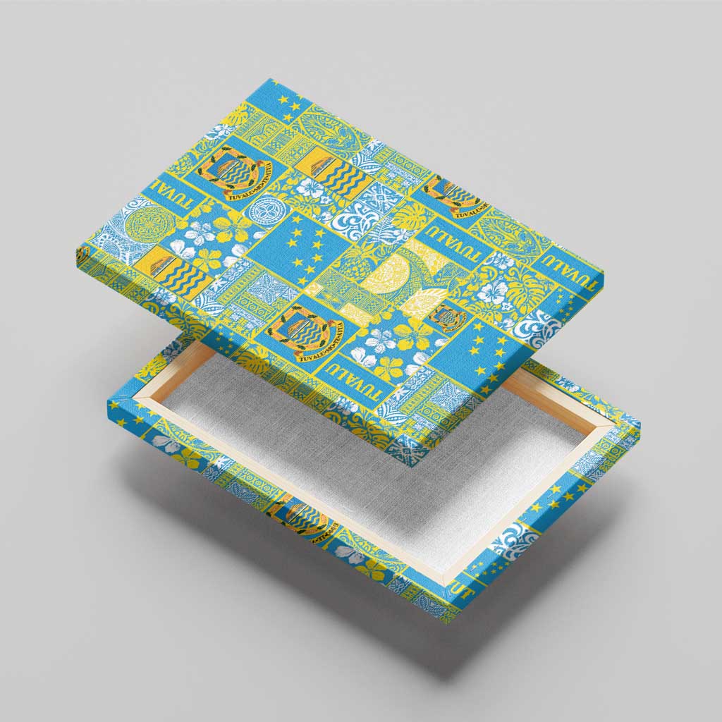Tuvalu Manuia te Kilisimasi Canvas Wall Art Pacific Patchwork Xmas Vibes - Polynesian Pride