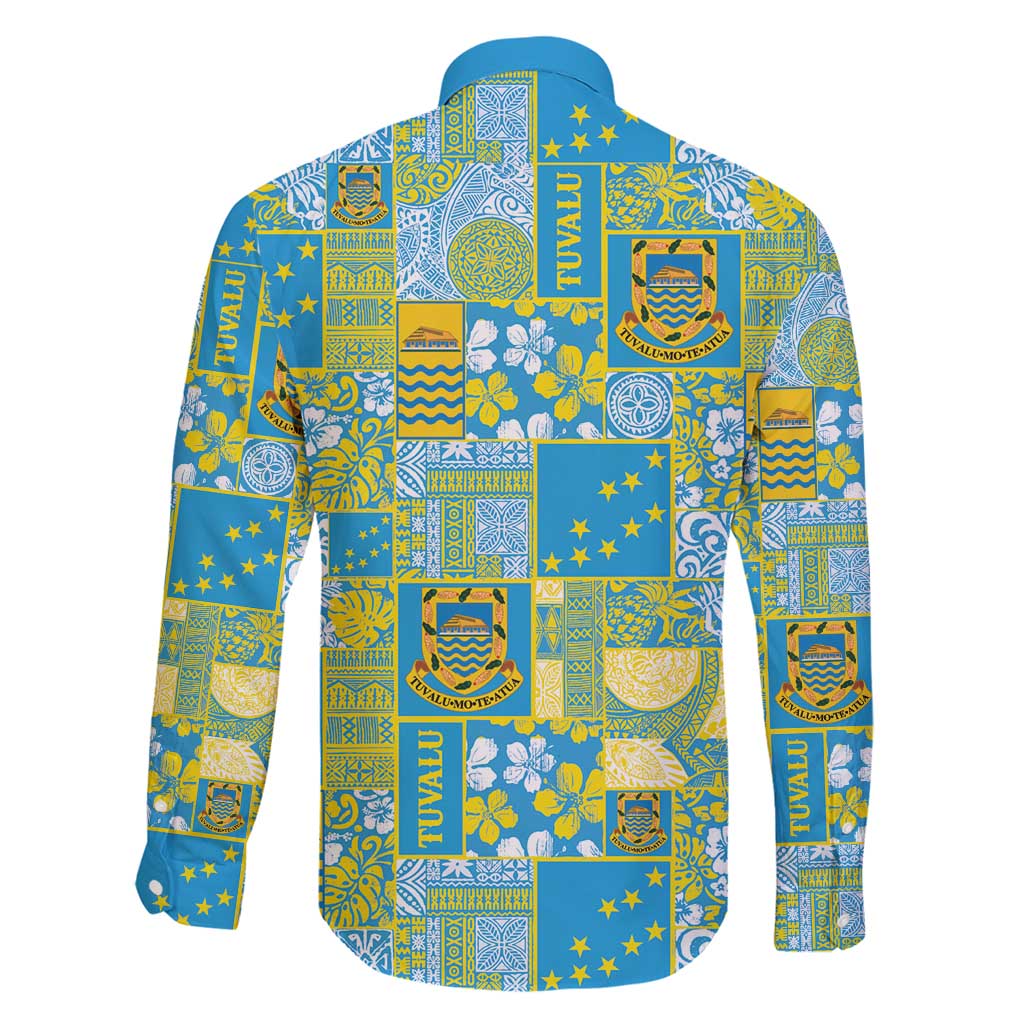 Tuvalu Manuia te Kilisimasi Family Matching Off Shoulder Maxi Dress and Hawaiian Shirt Pacific Patchwork Xmas Vibes - Polynesian Pride