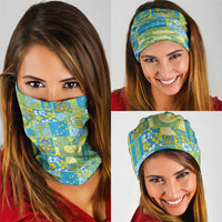 Tuvalu Manuia te Kilisimasi Neck Gaiter Pacific Patchwork Xmas Vibes - Polynesian Pride