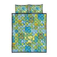 Tuvalu Manuia te Kilisimasi Quilt Bed Set Pacific Patchwork Xmas Vibes - Polynesian Pride