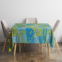 Tuvalu Manuia te Kilisimasi Tablecloth Pacific Patchwork Xmas Vibes - Polynesian Pride
