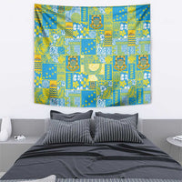 Tuvalu Manuia te Kilisimasi Tapestry Pacific Patchwork Xmas Vibes - Polynesian Pride