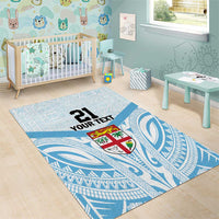 Fiji Football Custom Area Rug Bula Boys Go Champions