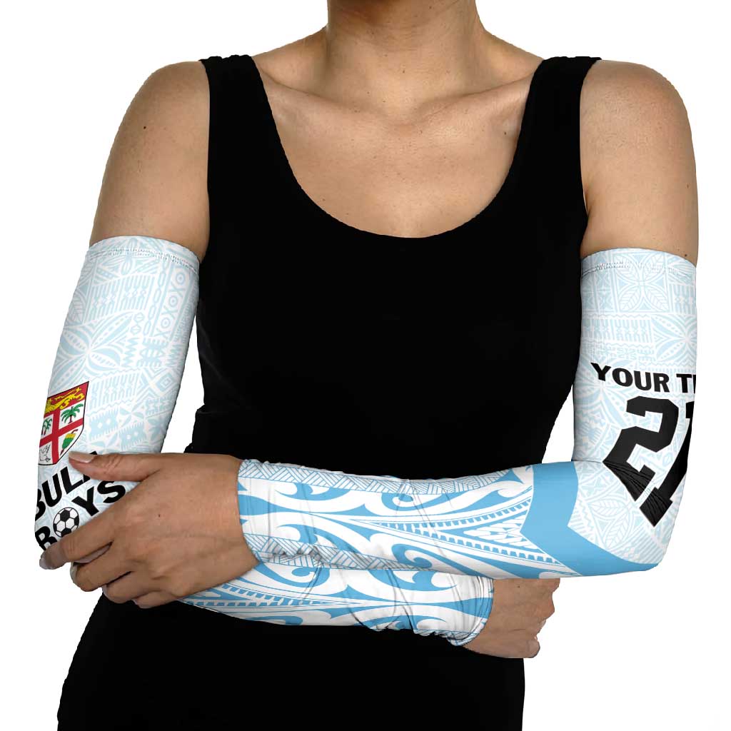Fiji Football Custom Arm Sleeves Bula Boys Go Champions - Polynesian Pride
