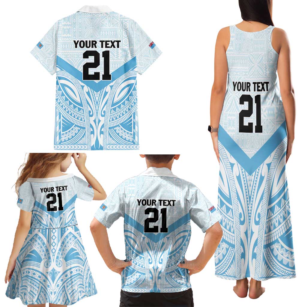 Fiji Football Custom Family Matching Tank Maxi Dress and Hawaiian Shirt Bula Boys Go Champions