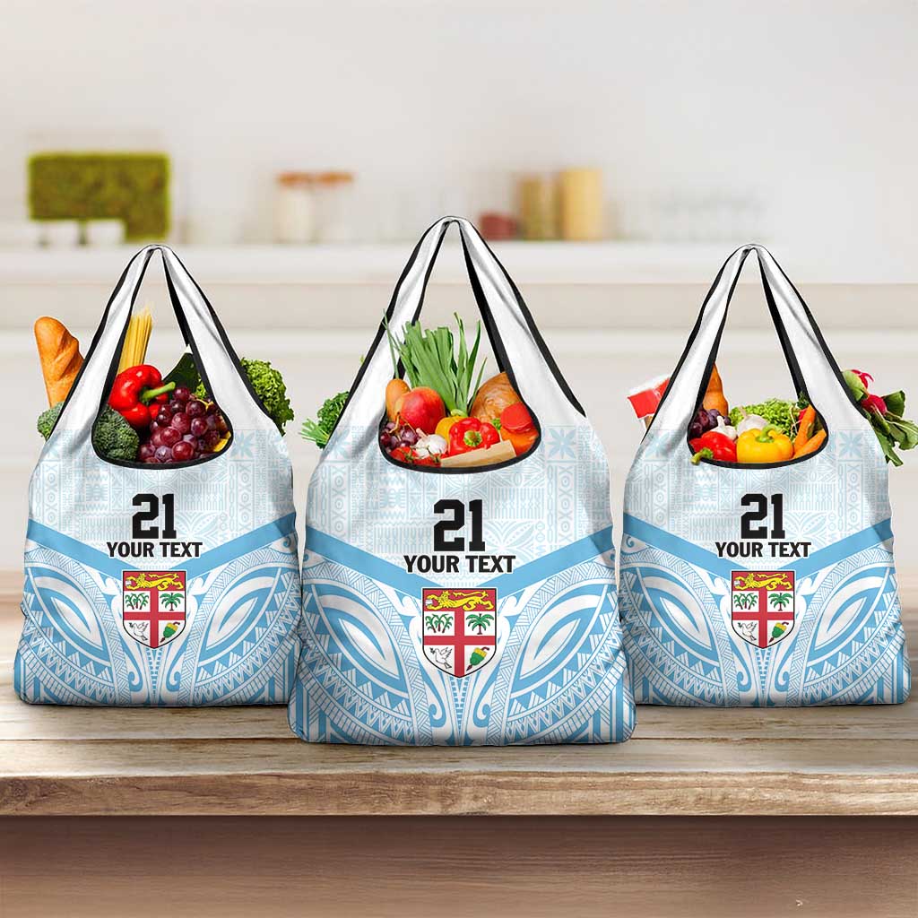 Fiji Football Custom Grocery Bag Bula Boys Go Champions