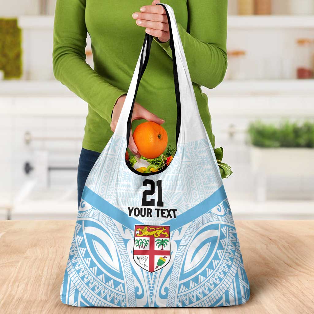 Fiji Football Custom Grocery Bag Bula Boys Go Champions
