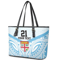 Fiji Football Custom Leather Tote Bag Bula Boys Go Champions
