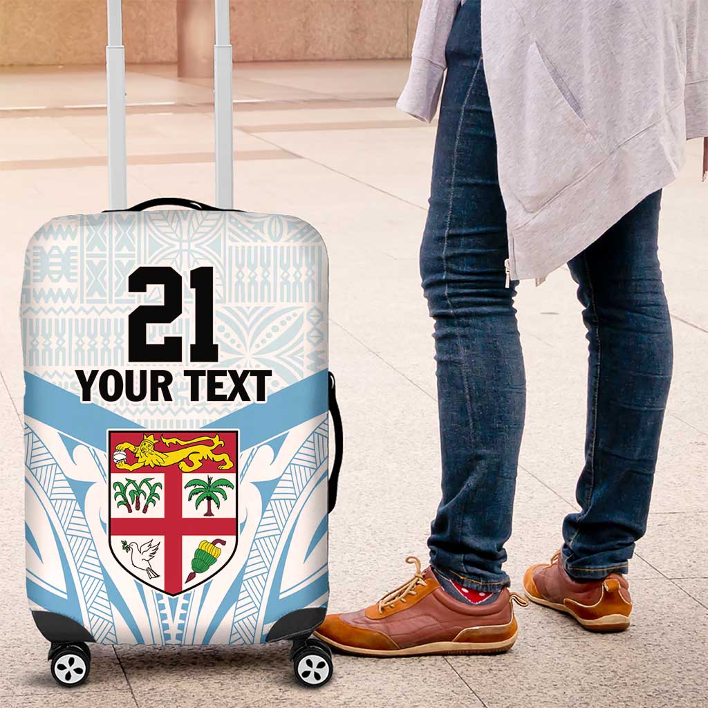 Fiji Football Custom Luggage Cover Bula Boys Go Champions