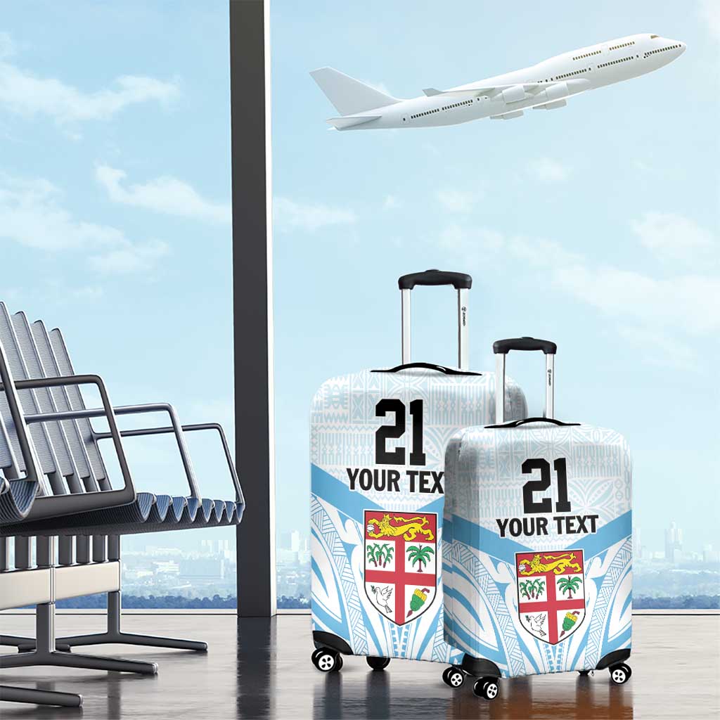 Fiji Football Custom Luggage Cover Bula Boys Go Champions