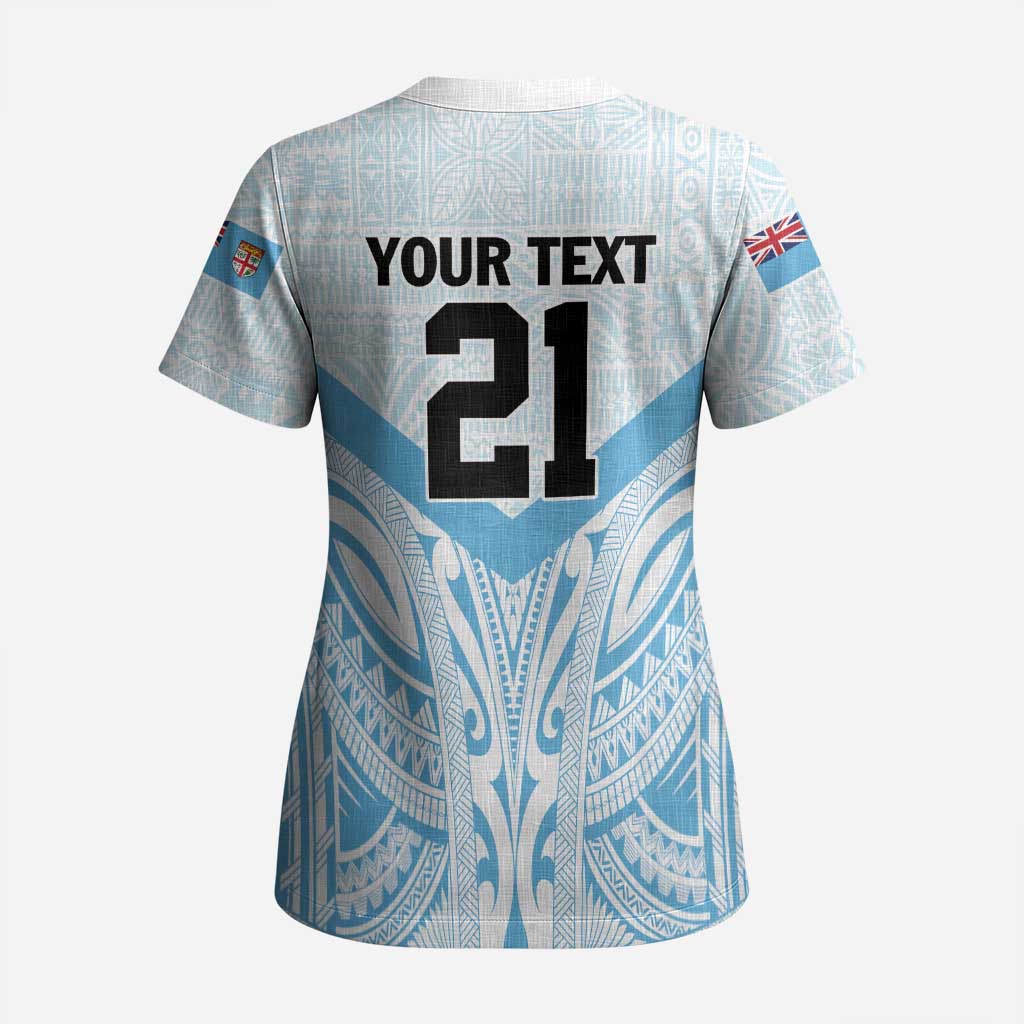 Fiji Football Custom Scrub Top Bula Boys Go Champions - Polynesian Pride