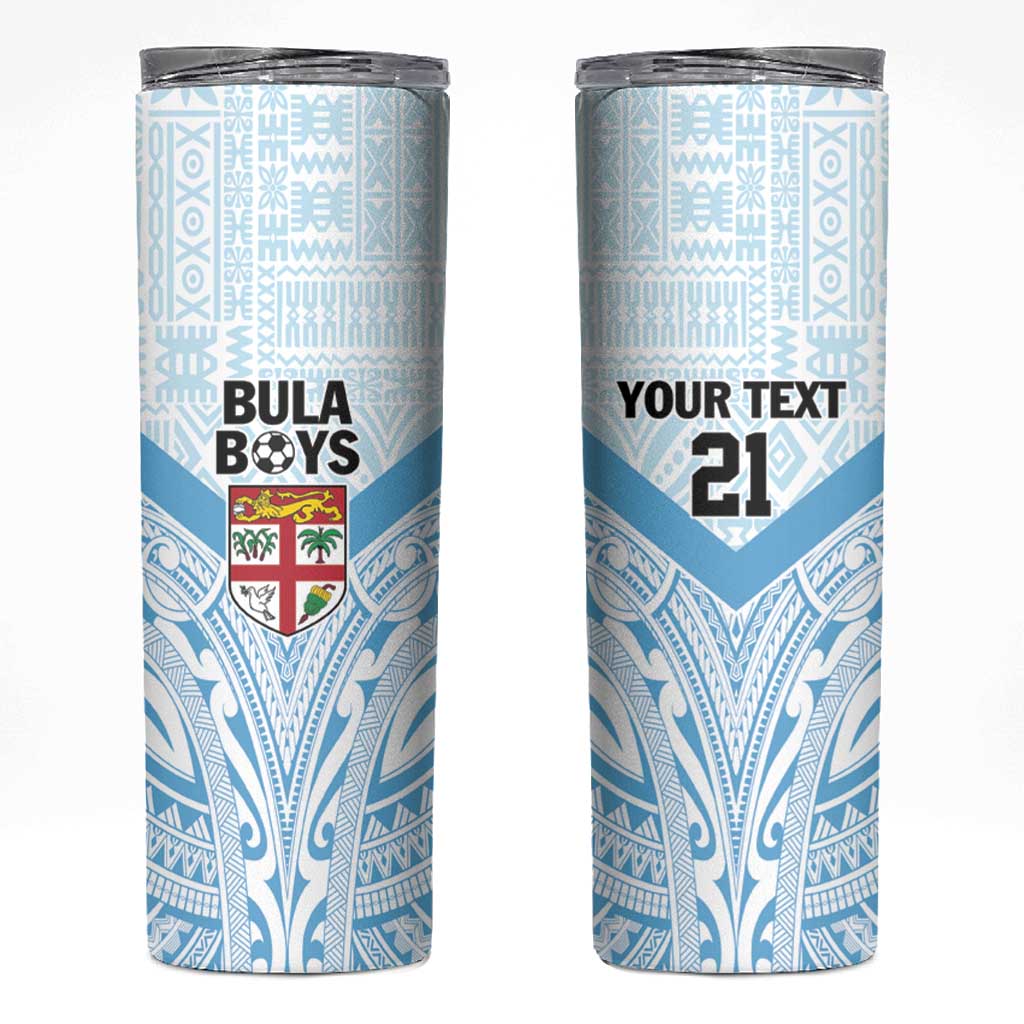 Fiji Football Custom Skinny Tumbler Bula Boys Go Champions