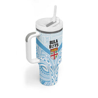 Fiji Football Custom Tumbler With Handle Bula Boys Go Champions