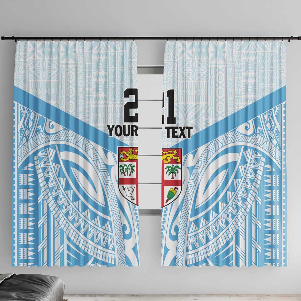 Fiji Football Custom Window Curtain Bula Boys Go Champions