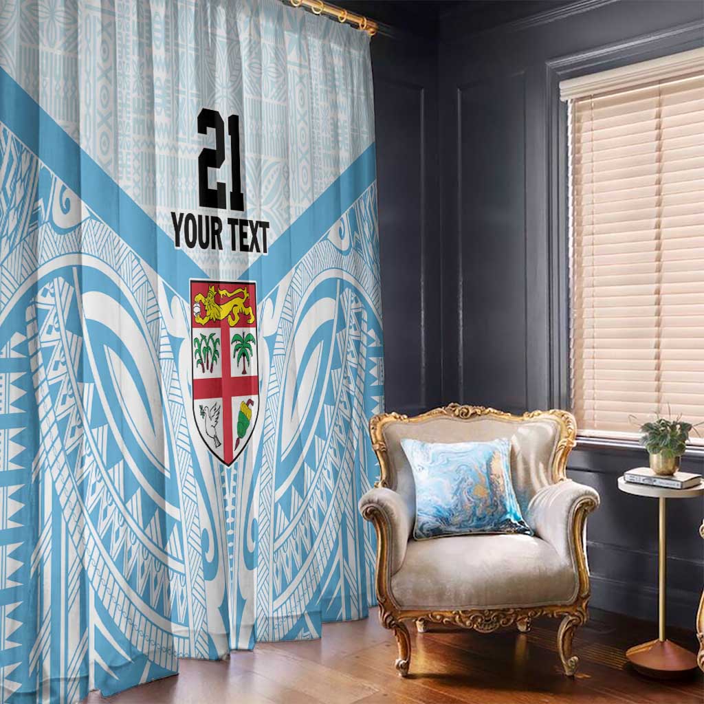 Fiji Football Custom Window Curtain Bula Boys Go Champions