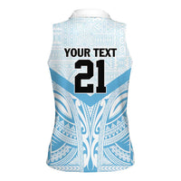 Fiji Football Custom Women Sleeveless Polo Shirt Bula Boys Go Champions LT9 - Polynesian Pride