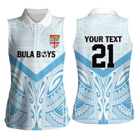 Fiji Football Custom Women Sleeveless Polo Shirt Bula Boys Go Champions LT9 - Polynesian Pride