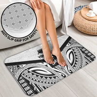 New Zealand Football Custom Bathroom Set All White Fern Go Champions - Polynesian Pride