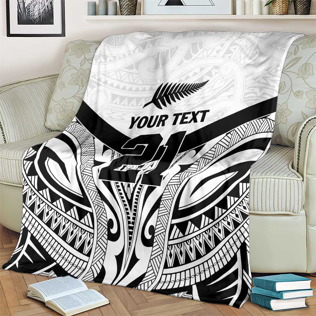 New Zealand Football Custom Blanket All White Fern Go Champions