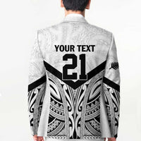 New Zealand Football Custom Blazer All White Fern Go Champions - Polynesian Pride