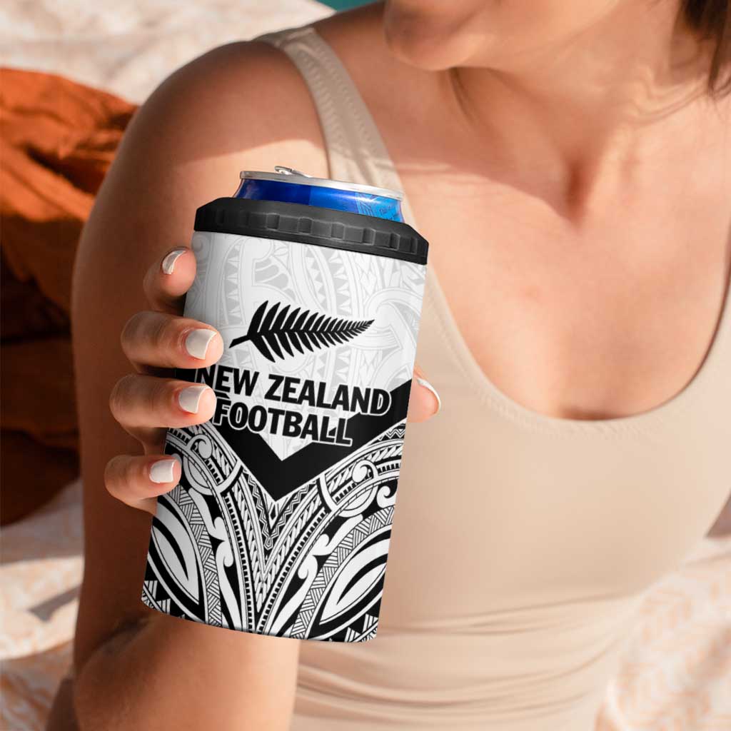 New Zealand Football Custom 4 in 1 Can Cooler Tumbler All White Fern Go Champions