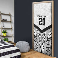 New Zealand Football Custom Door Cover All White Fern Go Champions - Polynesian Pride