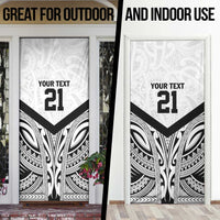 New Zealand Football Custom Door Cover All White Fern Go Champions - Polynesian Pride
