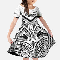 New Zealand Football Custom Family Matching Puletasi and Hawaiian Shirt All White Fern Go Champions