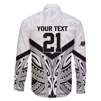 New Zealand Football Custom Family Matching Tank Maxi Dress and Hawaiian Shirt All White Fern Go Champions