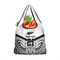 New Zealand Football Custom Grocery Bag All White Fern Go Champions